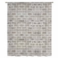 thumbnail image 2 of Beige Brick Wall Sheer Curtains 45 Inches Long, Retro Country Stone Rocks Geometric Print Light Filering Curtains, Breathable Simi Curtain Privacy Drapes for Kitchen Bathroom Small Window Treatment, 2 of 9
