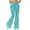 Light Blue01, variant on cocolona Summer Casual Flare Leggings for Women Elastic Waist Stretch Wide Leg Printed Yoga Pants with Pockets