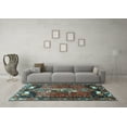 thumbnail image 3 of Ahgly Company Indoor Rectangle Animal Light Blue Traditional Area Rugs, 7' x 9', 3 of 4