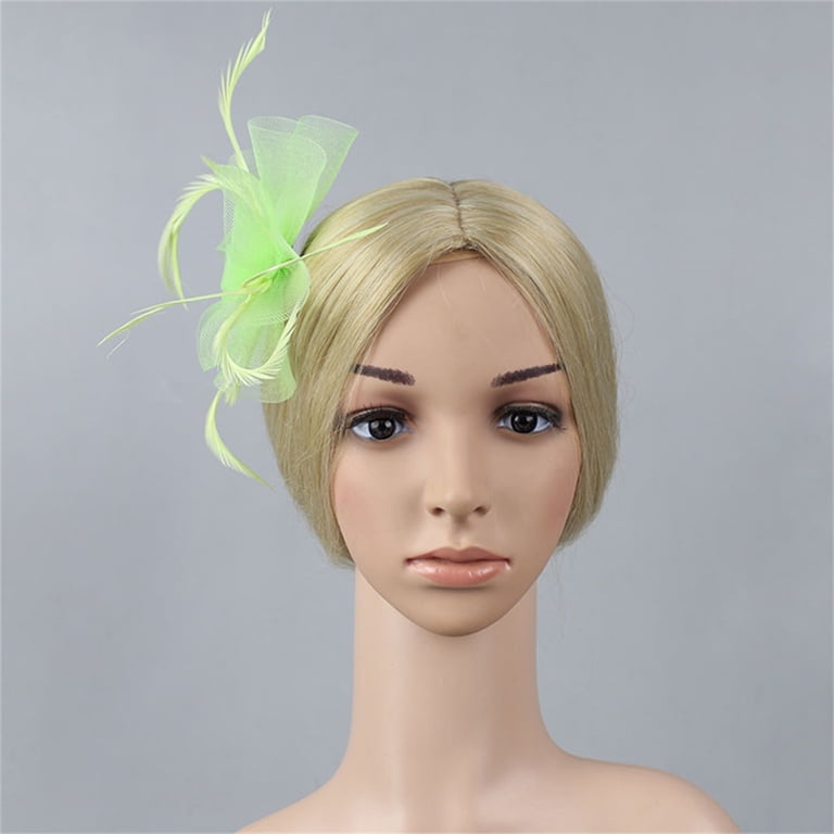 Floral Hair Clip Women Tea Party Fascinator Feather Headband  display picture 3