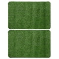 thumbnail image 1 of FOMIYES 2Pcs Turf Mat Green Polypropylene Fiber Pet Friendly Dog Pad For Indoor Outdoor Use, 1 of 7