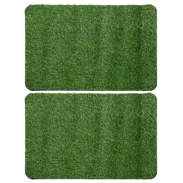 FOMIYES 2Pcs Turf Mat Green Polypropylene Fiber Pet Friendly Dog Pad For Indoor Outdoor Use
