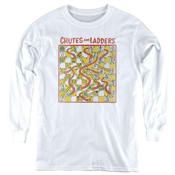 Chutes And Ladders 79 Game Board Youth Long Sleeve T-Shirt White