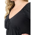 thumbnail image 4 of Jessica Simpson Women's Plus Size Adalle Tiered Denim Mini Dress, Sizes 0X-5X, 4 of 5