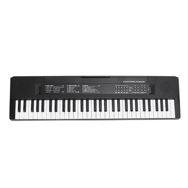 Teclado Electrónico, Teclado de piano Eléctrico Con Alimentación USB 8 Tonos de Instrumento 5 Ritmos 61 Tecla para viajar