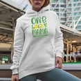 thumbnail image 2 of One Lucky Mama, St. Patrick's Day, White Hooded Sweatshirt or Hoodie, Small, 2 of 5
