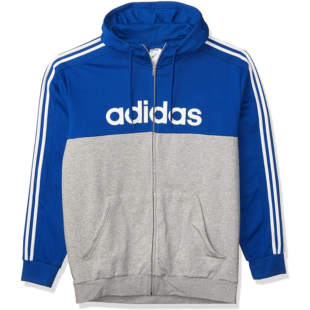 Adidas Adidas Men's Essentials Colorblock Hooded Track Jacket, Royal