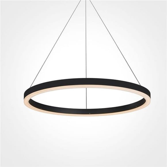 Vonn Éclairage VMC31640BL 24 Po. Tania Suspension Réglable, Lustre LED Circulaire Moderne en Noir