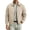 Beige, variant on Men's Faux Suede Jacket Lapel Collar Zip Up with Pockets Loose Casual Coat for Daily Wear