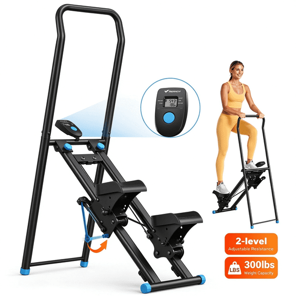 MERACH Stair Stepper for Home Compact Foldable Vertical Climber - Full-Body Workout Stepper, Home Gym Cardio Exercise Equipment