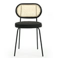 thumbnail image 3 of Ayume Brown Faux Leather Accent Chair with Black Iron Legs, 3 of 6