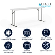 Flash Furniture Kathryn 6-Foot Granite White Plastic Folding Training Table