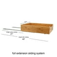 thumbnail image 3 of Household Essentials Glidez Bamboo and Steel Pull-Out/Slide-Out Storage Organizer for Under Cabinet Use - 1-Tier Design - Fits Standard Size Cabinet or Shelf, Natural, 3 of 10