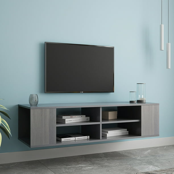 Wall Mounted Media Console, 47 Inch Floating TV Stand with Height ...