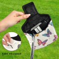 thumbnail image 4 of Haosy Vibrant Colorful Butterflies Golf Mallet Putter Cover Strong Magnetic Leather Golf Club Headcover Closure, 4 of 7