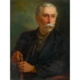 thumbnail image 2 of Ľudovít Pitthordt 19x24 Gold Ornate Framed and Double Matted Museum Art Print Titled - Portrait of a Vine-Dresser (1930), 2 of 4