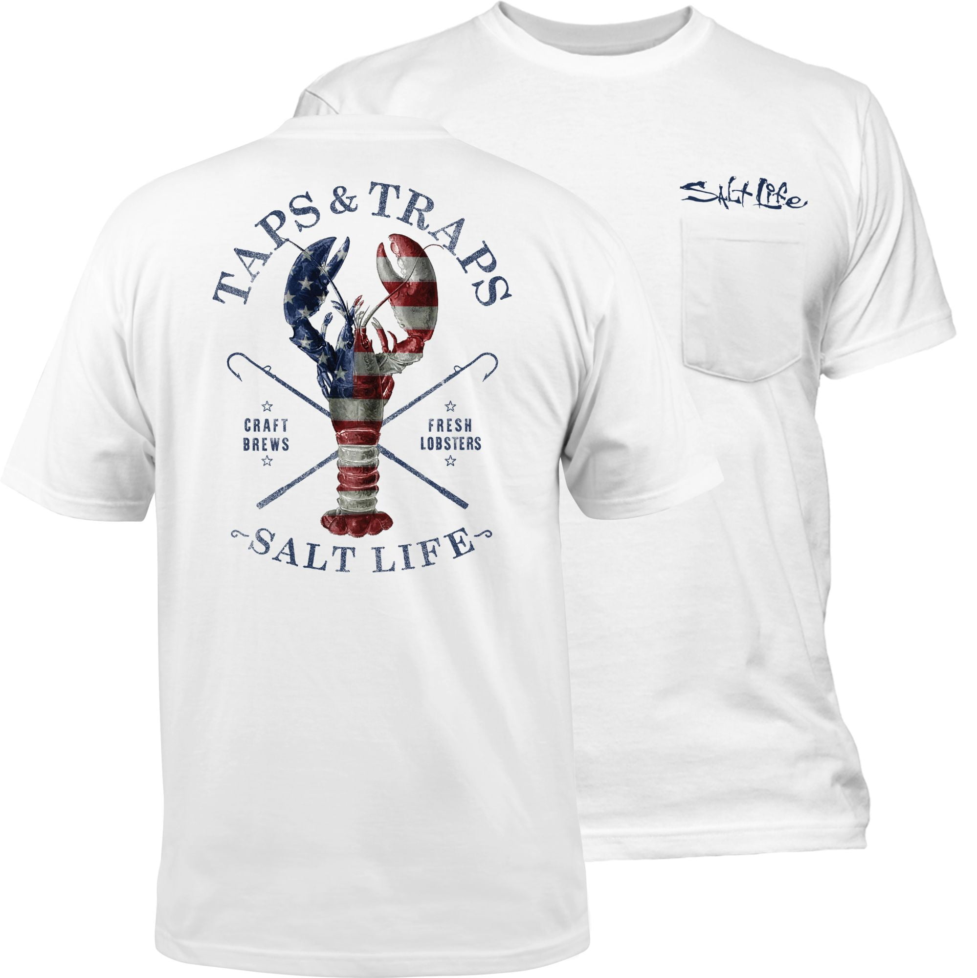 Salt Life Salt Life Men's Taps and Traps TShirt White XL Walmart