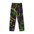 thumbnail image 3 of Lsque Neon Mardi Gras Print Men's Pajama Pants, Lounge Pant - Comfortable Home Wear,Elastic Waistband, Stylish Design-Medium, 3 of 9