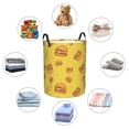 thumbnail image 2 of Cute Hamburger Yellow Laundry Basket, Laundry Hamper Waterproof Laundry Bag Clothes Hamper Laundry Bin with Handles for Bedroom, Living Room, Kids Room-#, 2 of 5