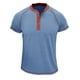 thumbnail image 2 of pstuiky camisetas para hombre, Camiseta de manga corta con cuello redondo y botones para hombre camisas casuales para hombre xxl, 2 of 4