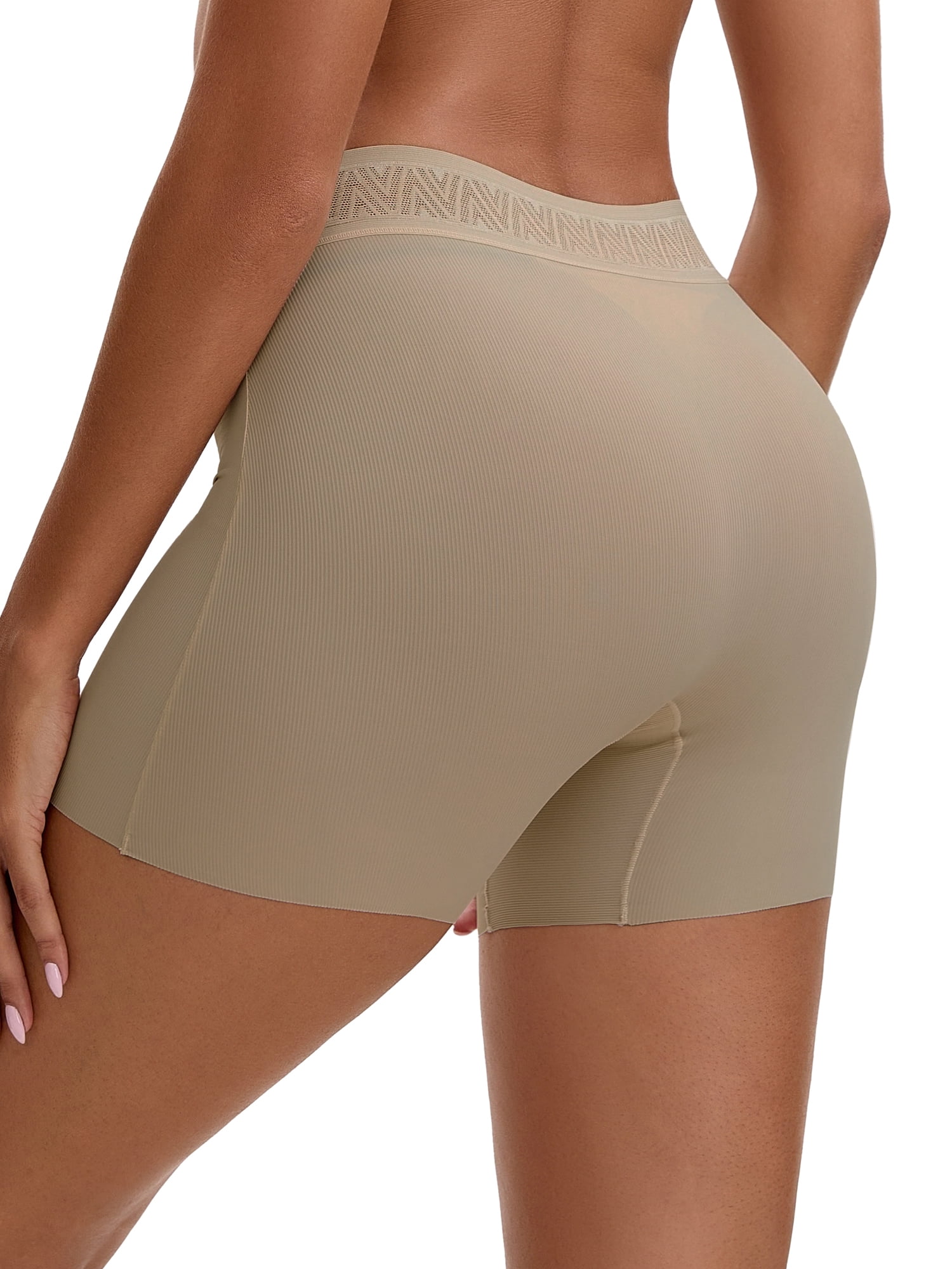 Unique Bargains Women's Tummy Control Butt Lifter Thigh Slimmers XL Black/Beige/Khaki