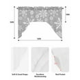 thumbnail image 6 of Grey Christmas Kitchen Curtains Swag Valance for Windows/Bathroom/Cafe, Xmas Snowflake White Rod Pocket Drape Panel Swag Curtains Valance for Bedroom/Living Room 56"x36", 6 of 6