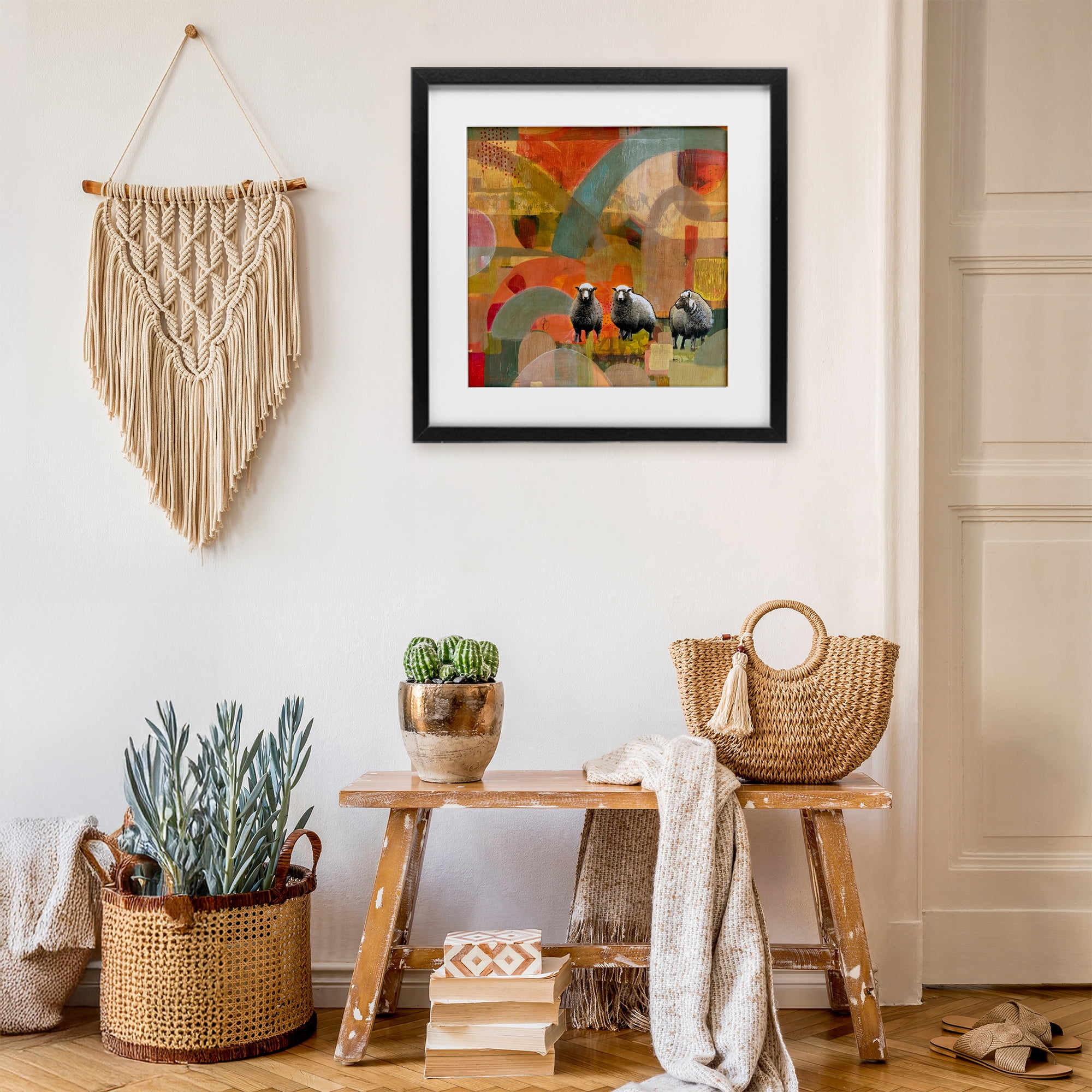 Stupell Industries Counting In My Sheep Black Framed Print Under Glass, design by Dianna Fritzler