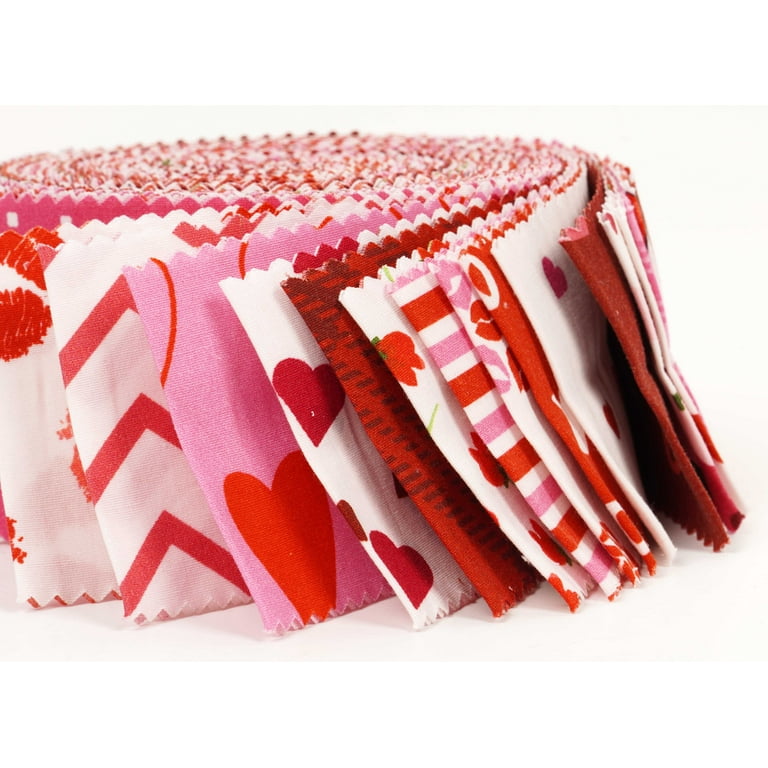  Soimoi 40Pcs Solid Pale Pink Precut Fabrics Strips