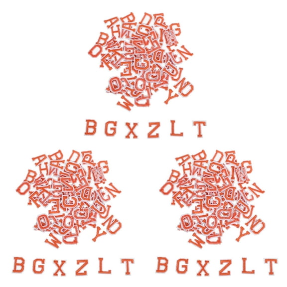 OFFIGAM Orange Felt Letter Appliques for Sewing, Craft Projects, and Educational Activities, Soft Fabric, 3 Sets Included