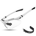 thumbnail image 1 of ROCKBROS Gafas de sol deportivas fotocromáticas para hombre, gafas de ciclismo MTB, gafas de sol ajustables con banda elástica extraíble, color blanco, 1 of 1