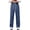 U-6-Dark Blue, variant on Drawstring Stretchy Jeans Women High Waisted Straight Leg Denim Pants Classic Distressed Blue Jeans for Office Work Casual Trousers with Pockets