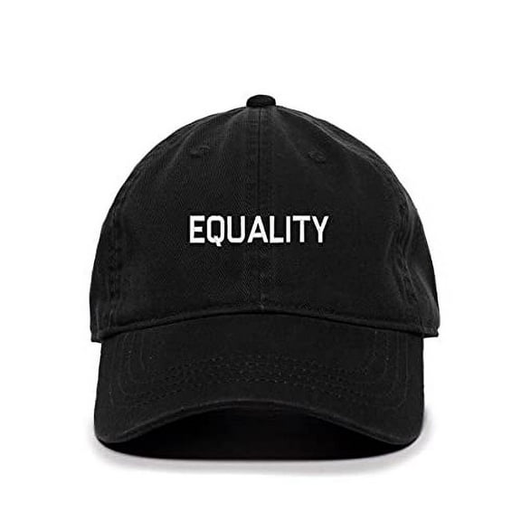 Tech Design Equality Baseball Cap Embroidered Cotton Adjustable Dad Hat Black
