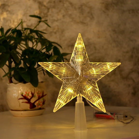 AuroraX Vintage Led Christmas Tree Topper Star Indoor Warm White Christmas Lights Outside Starry Fairy Xmas Decorations Light for Tree Party