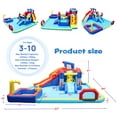 thumbnail image 6 of Cheelom Inflatable Bounce House, Playground Sets for Kids Backyard, Water Spray & Water Pool for Age3+， 227"*205"*97", 6 of 10