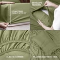 thumbnail image 4 of Juego de sábanas Utopia Bedding Twin, 3 piezas, microfibra, color oliva, 4 of 7