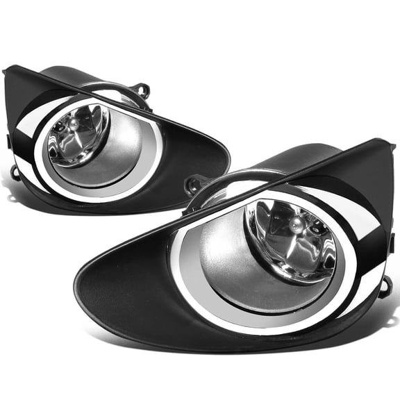 DNA Motoring FL-TYARIS12-CH For 2012 to 2014 Toyota Yaris Driving Bumper Fog Light Bulbs Switch (Clear Lens) - 3rd Generation XP130 13