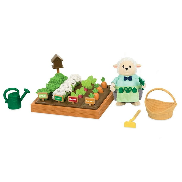 Li L Woodzeez Gardening Playset 32 Piece Set Includes 1 Sheep Character 1 Outfit 1 Vegetable Garden 4 Cauliflower 4 Lettuce 4 Carrots By Lil Woodzeez Walmart Com Walmart Com