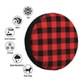 thumbnail image 5 of Easygdp Buffalo Plaid Red Black Automobile Tire Dust Cover, 14-17in Spare Tire Cover Universal Fit for Trailer, Car, Truck, SUV, Jeep - 15 inch, 5 of 9