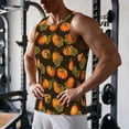 thumbnail image 5 of Uemuo Orange Pumpkin Pattern Men's Muscle Shirts Sleeveless Dry Fit Gym Workout Tank Top Lightweight Sports Tank Top Beach Tank Top, Loose-fit Sleeveless Shirt-4X-Large, 5 of 7