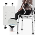 thumbnail image 5 of Asiento ajustable para andador, asiento plegable acoplable para personas mayores con discapacidad, rango de 50 a 60 cm (plástico), 5 of 5