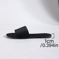 thumbnail image 7 of Women Solid Velvet Wide Strap Flat Open Toe Slip On Casual Slide Sandals Black 6, 7 of 7