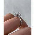 thumbnail image 4 of SOLITAIRE JEWELS 3.75Ct Oval Moissanite Diamond Engagement Ring 18K White Gold Solitaire Ring With Double Prongs, 4 of 6