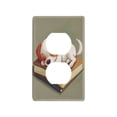 thumbnail image 3 of Switch Panel Switch Decoration 2.76x4.53x0.28 Inches Toggle Switch Switch Plate Wall Plates Living Room Kitchen Bedroom Study Switches Book Sleeping Puppy, 3 of 8