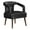 Black, variant on Mason Accent Reception Chair in Black Faux Leather