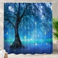 thumbnail image 2 of Fairy Trees Forest Shower Curtain Mystical Fantasy Forest Blue Nature Bath Curtain Waterproof Fabric Shower Curtain for Bathroom, 2 of 7