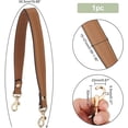 thumbnail image 2 of Brown Genuine Leather Handle Purses Strap 50cm(20 Inch) Purse Straps Replacement Shoulder Bag Strap with Clasps for Handbag Tote Briefcase Handbag Making Underarm Bag DIY, 2 of 5