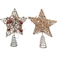 thumbnail image 3 of Kurt Adler 2 Pc 6 Inch Metal Star Tree Top, 3 of 3
