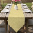 thumbnail image 6 of Lemon Yellow Table Runner Linen Burlap Table Runner 70 Inches Long Rustic Farmhouse Solid Color Dresser Scarves for Kitchen Island Coffee Dining Room Party Wedding Banquet Holiday Decoration 13"x70", 6 of 8