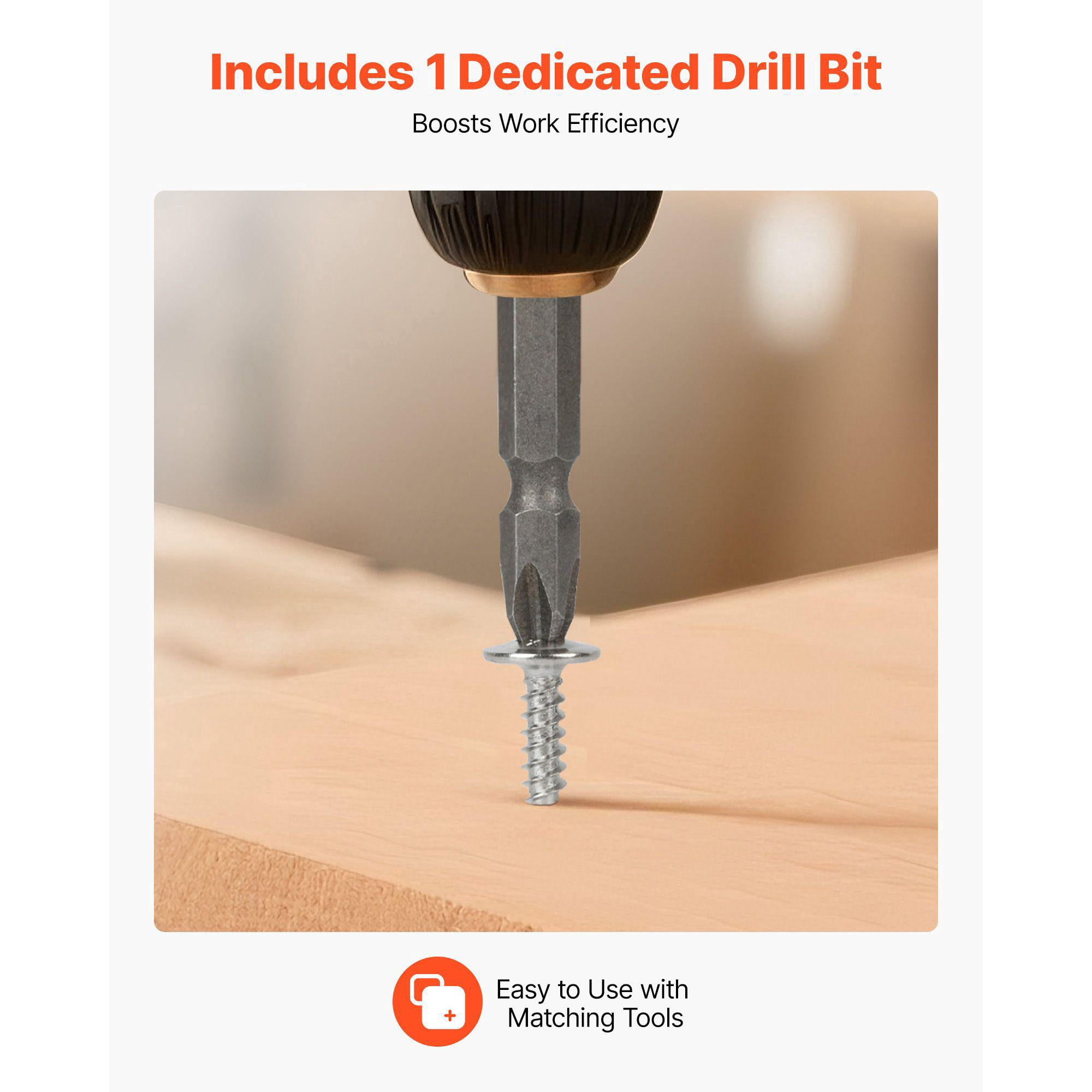 #8 x 0.75 Inch Self Drilling Drywall to Wood Screws Stainless Steel Phillips Head Wall Anchors with Drill Bit 300 per Box