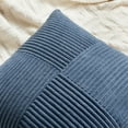 thumbnail image 4 of Fancy Homi 2 Packs Dusty Blue Euro Decorative Throw Pillow Covers 26x26 inch for Bedroom Couch Bed, Rustic Farmhouse Boho Home Decor, Soft Corss Corduroy Patchwork Textured Cushion Case 66x66 cm, 4 of 8